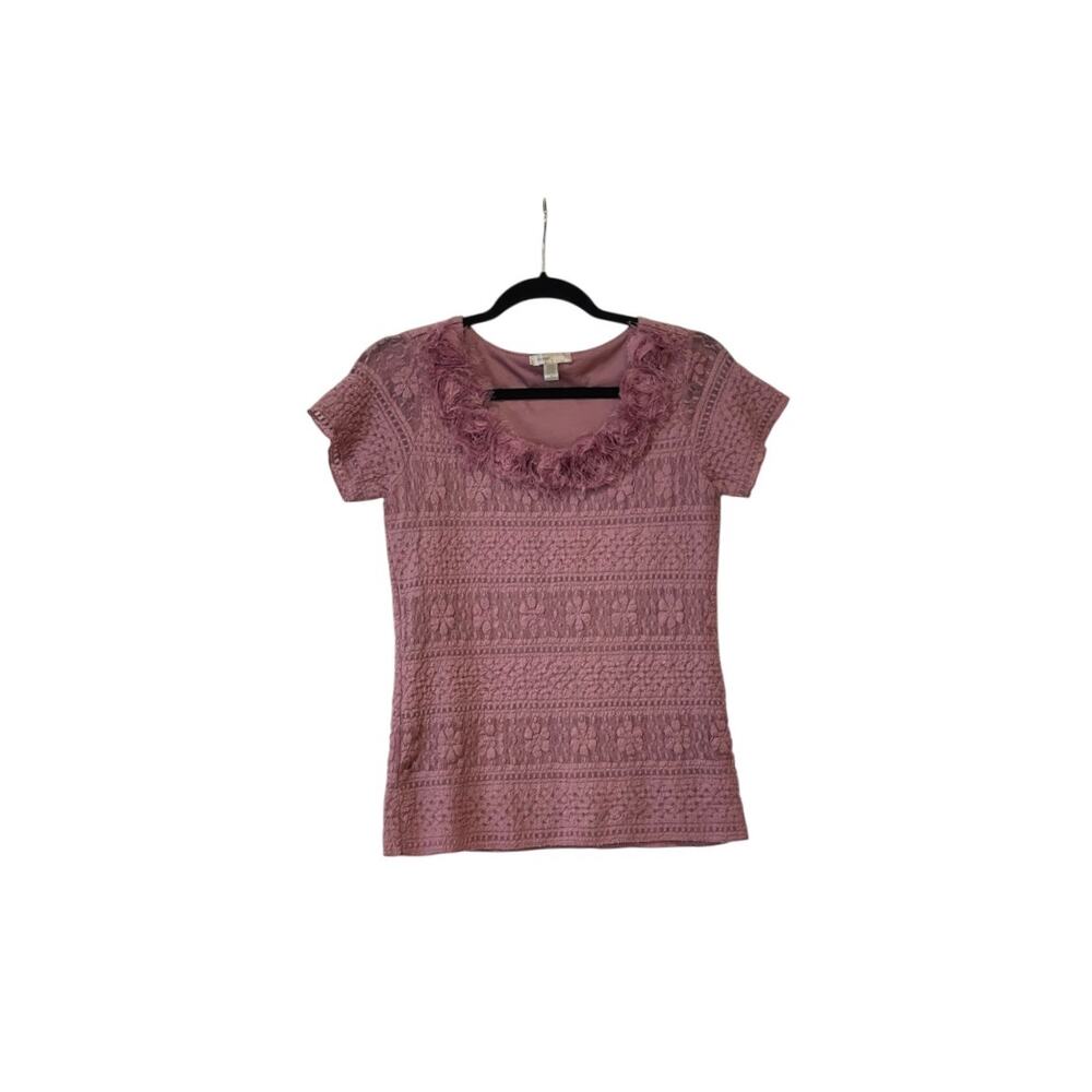 Forever Fashion Purple Short Sleeve Top Size Small